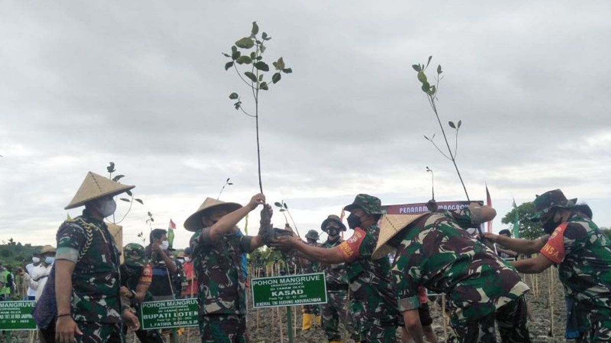 Army Chief Of Staff Dudung And People Planting Mangroves In The Mandalika Lombok SEZ