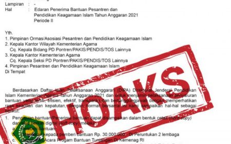 Kemenag Pastikan Surat Edaran Penerima Bantuan Pesantren Hoaks