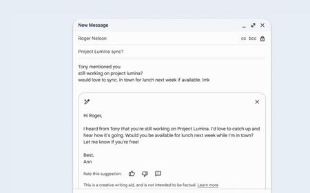 Google Perluas Alat Bantu Penulisan Berbasis AI ke Web Gmail