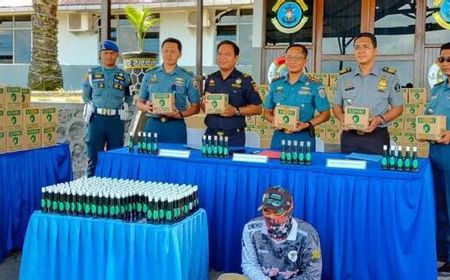 TNI AL Nunukan Gagalkan Penyelundupan Ribuan Botol Minyak Kemiri ke Malaysia