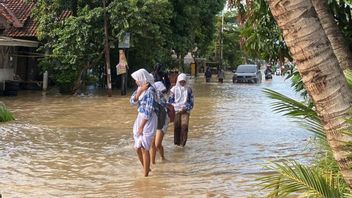 井里汶7个分区的洪水达到2米,BPBD进行疏散