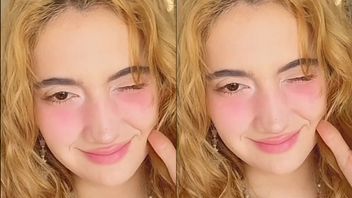 宿醉妆的流行趋势，大胆的腮红成为焦点