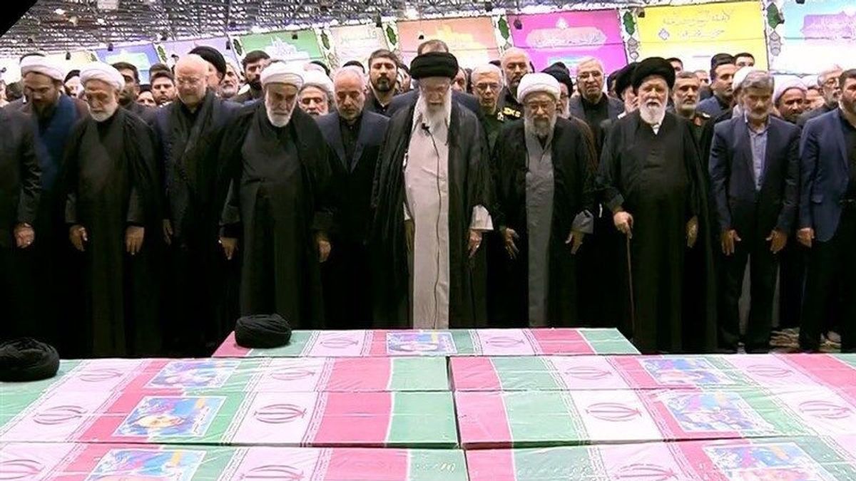 Ayatollah Ali Khamenei Leads The Prayer Of President Raisi's Body, Hamas Leader Haniyeh Present