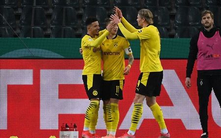 Gol Tunggal Jadon Sancho Loloskan Dortmund ke Semifinal DFB Pokal