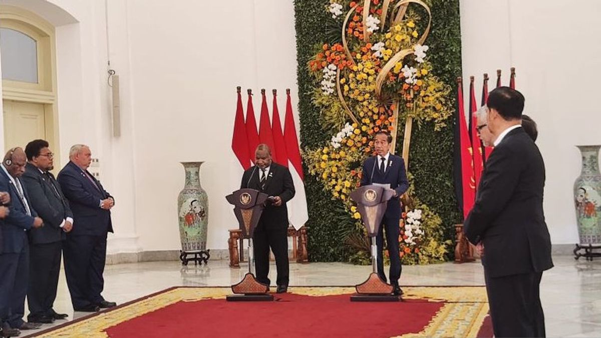 The Meeting Of The PM Of Papua New Guinea And Jokowi At The Palace Has Resulted 4 Agreements, Including Transportation From Jayapura To Vanimo