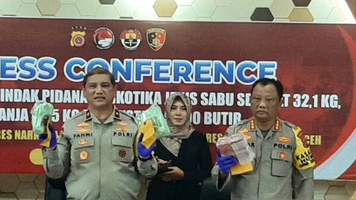 La police d’Aceh échoué à 32,1 kilogrammes de méthamphétamine