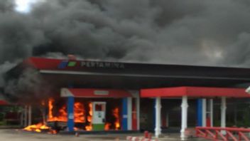 حرق محطة وقود ساماريندا لمدة ساعة واحدة ، وسيتم إحضار Puslabfor Mabes Polri لمعرفة السبب