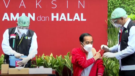 تطعيم مرة أخرى ، Jokowi : نفس من قبل ، لا يشعر شيئا