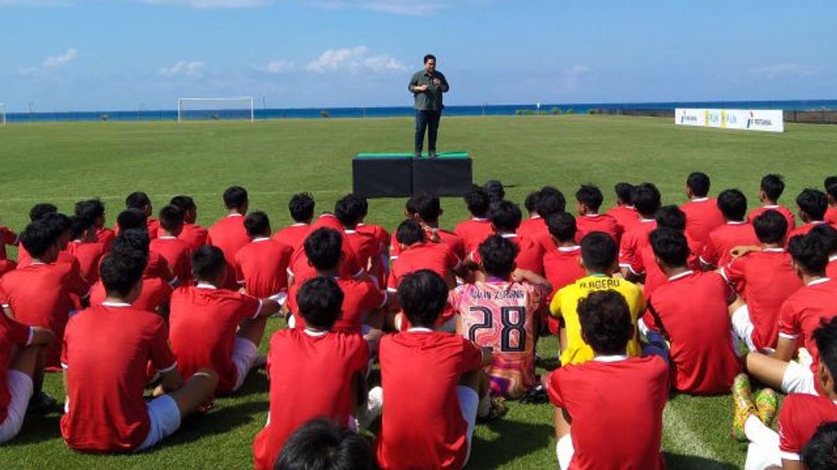 Impressions Of The Indonesian National Team Selection Participants For The U-17 World Cup In Bali Which Breaks The Record