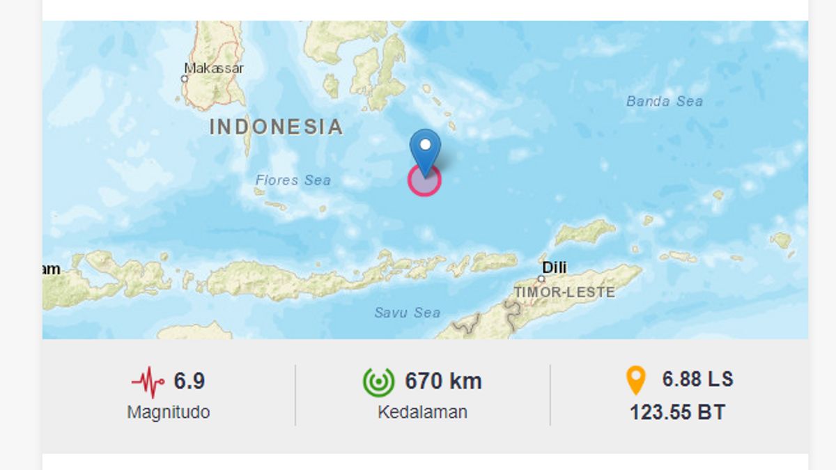 Séisme De Magnitude 6,9 Secoue Larantuka NTT