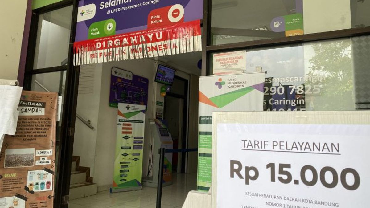 Suivez les derniers règlements, le tarif des puskesmas à Bandung est passé de Rp3,000 à Rp15,000.