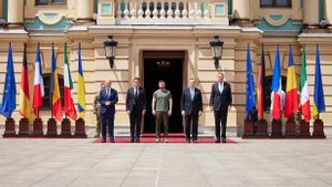  Pemimpin Prancis, Italia dan Jerman Kunjungi Pemimpin Ukraina di Kyiv, Presiden Macron: Ini Pesan Persatuan yang Kami Kirimkan
