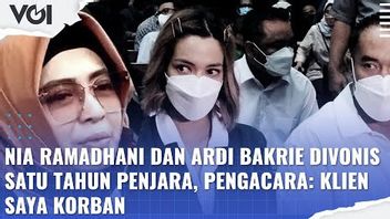 VIDEO: Nia Ramadhani dan Ardi Bakrie Divonis Satu Tahun Penjara, Pengacara: Klien Saya Korban