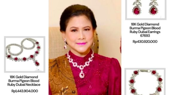 Iriana Jokowi Tampil Anggun Serba Merah, Perhiasannya Ditaksir Rp2,8 Miliar