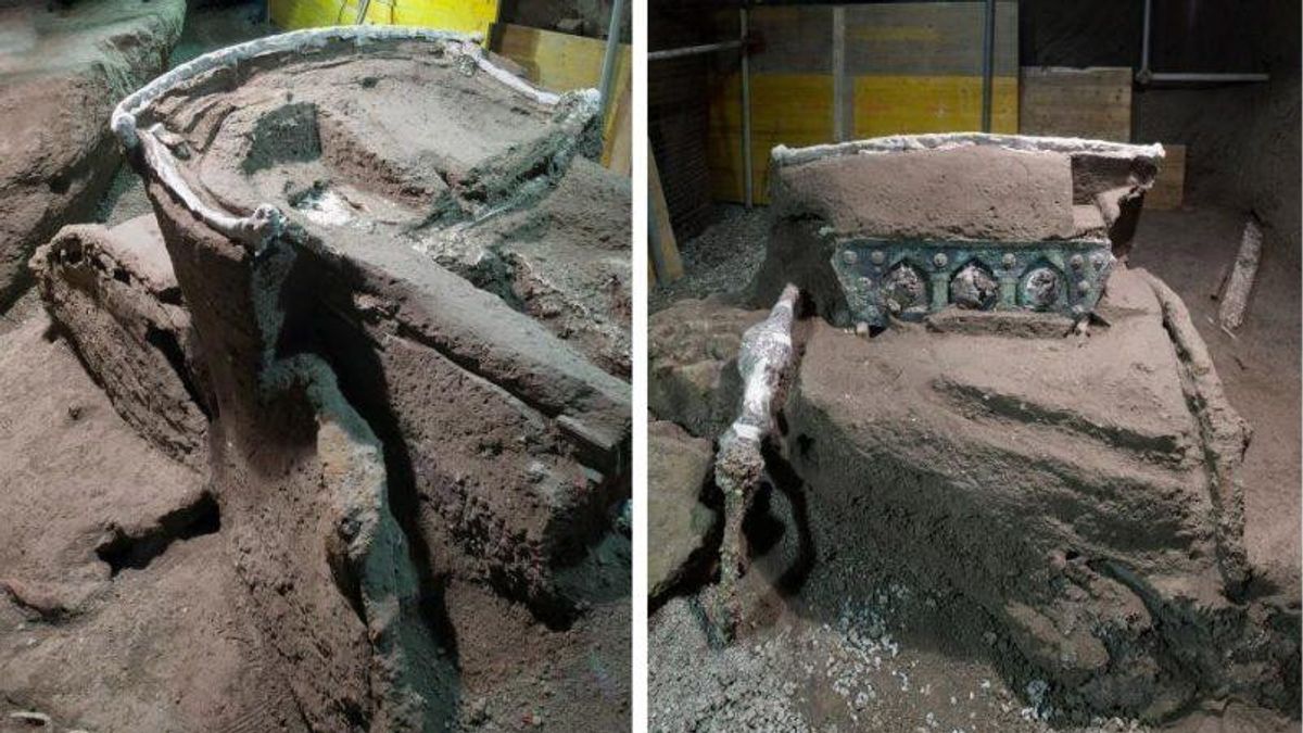 علماء الآثار العثور على عربات رومانية قديمة في موقع بومبي الأثري