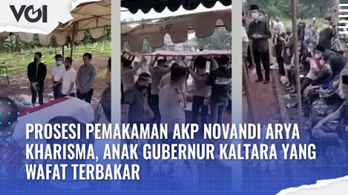 VIDEO: Funeral Procession Of AKP Novandi Arya Kharizma, Son Of The Governor Of North Kalimantan Who Died In A Fire