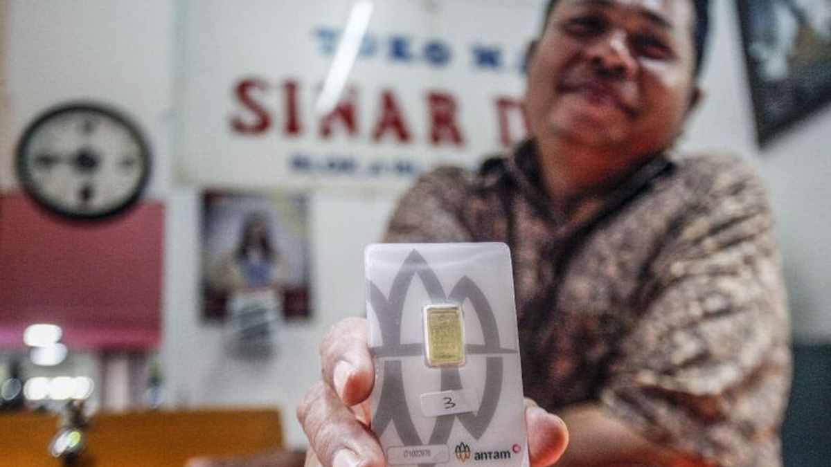 Harga Emas antam Stagnan di Rp1.084.000 pada Awal Pekan