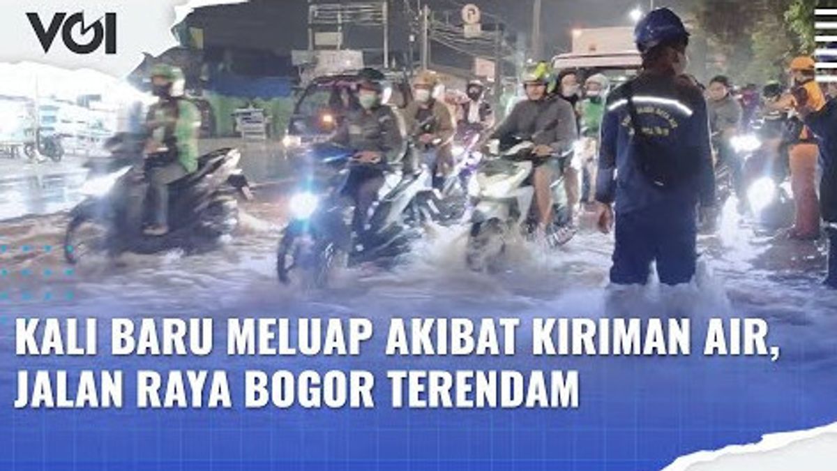 VIDEO: Kali Baru Meluap, Begini Kondisi Jalan Raya Bogor Jaktim