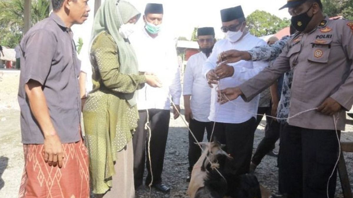 Pemkab Aceh Barat Serahkan Bansos Ternak kepada Kelompok Tani Desa Kuala Manyeu
