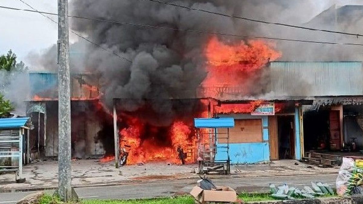 Empat Ruko di Supiori Papua Hangus Terbakar