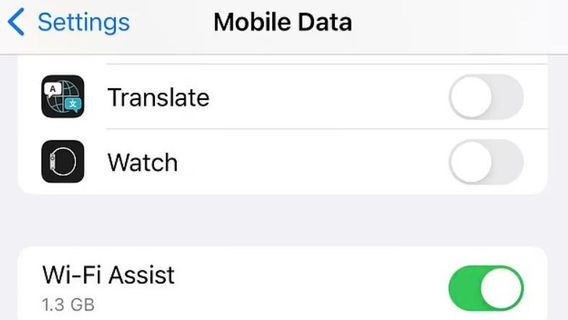 通过关闭iPhone上的“Wi-Fi Assist”功能来避免过度使用电池