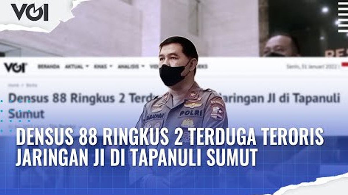 VIDEO: Densus 88 Arrest Two Suspected Jamaah Islamiyah Networks In Tapanuli