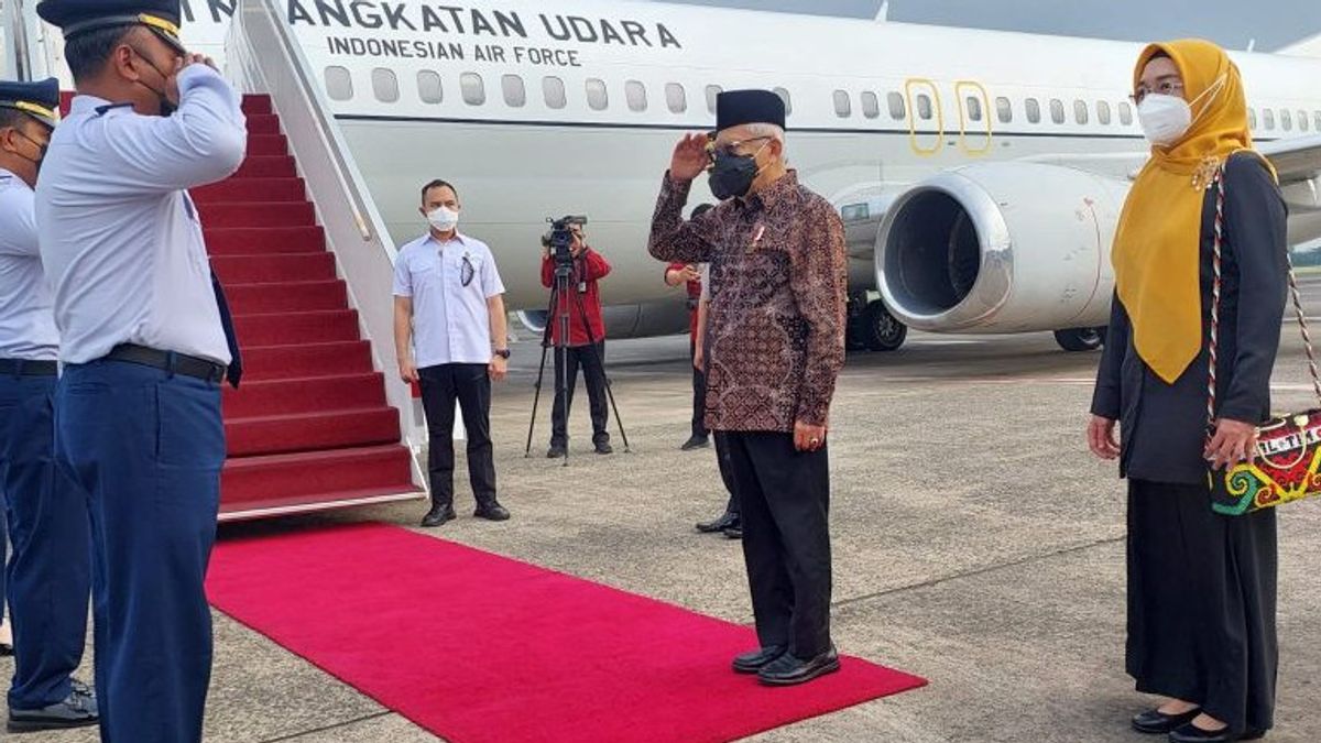 The Vice President Left For Balikpapan To Inaugurate The 39th Opening Of The 2022 Haornas.