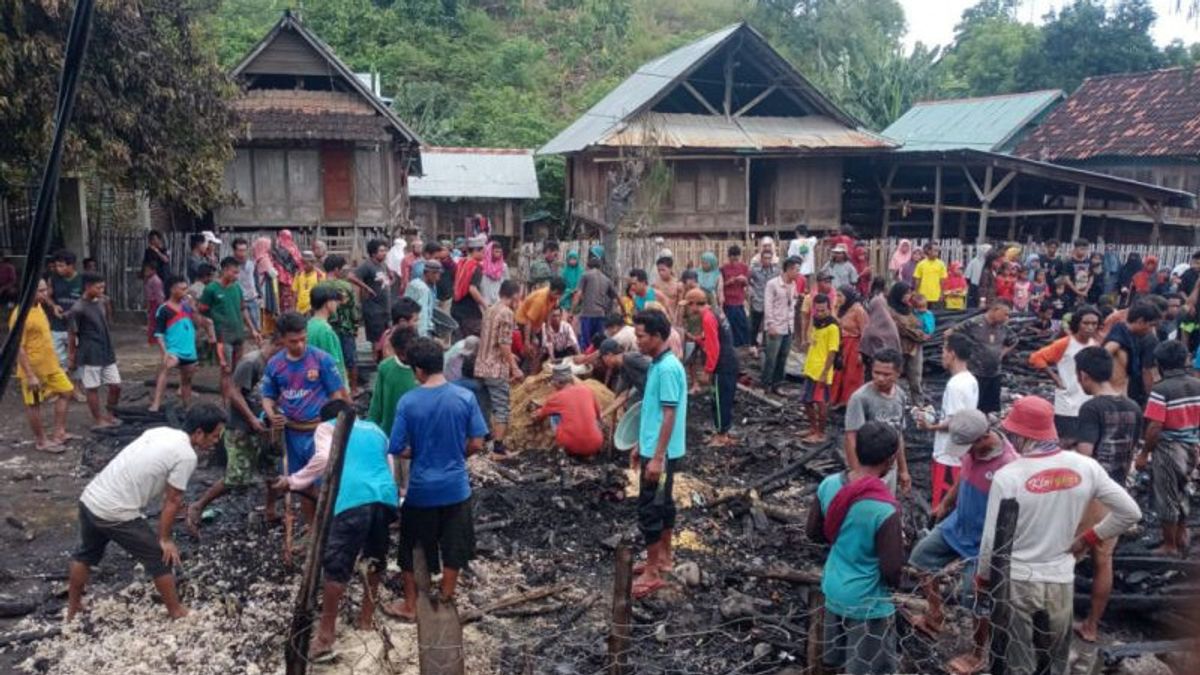 5 Rumah Warga di Desa Sai Bima NTB Ludes Terbakar, Polisi Duga Dipicu oleh Korsleting Listrik