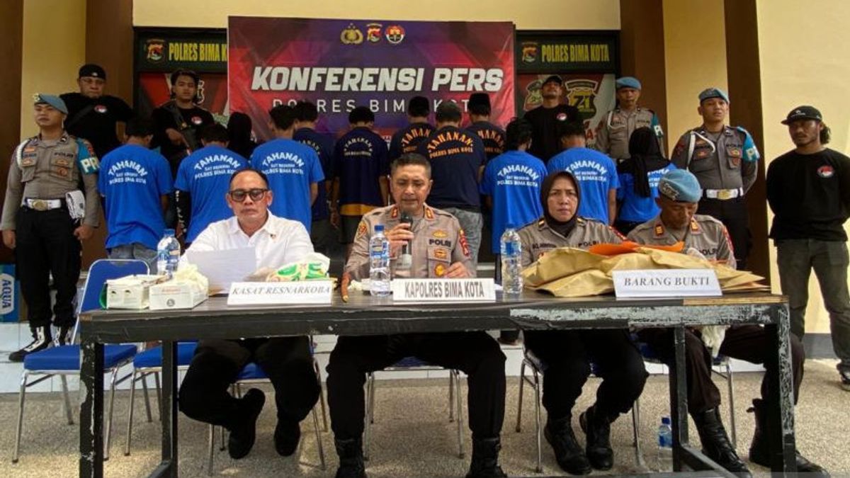 12 Suspects Arrested, Bima Police in NTB Seized 506.49 Grams of Methamphetamine in 14 Days