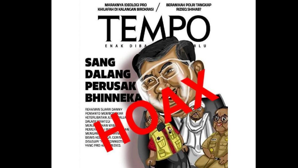 Tempo大声疾呼，社交媒体上挤满了“策划摧毁Bhinneka的策划者”杂志的封面