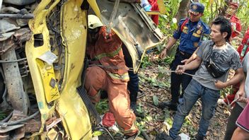 Ngantuk, Sopir Truk Hantam Pohon, Badannya Terjepit