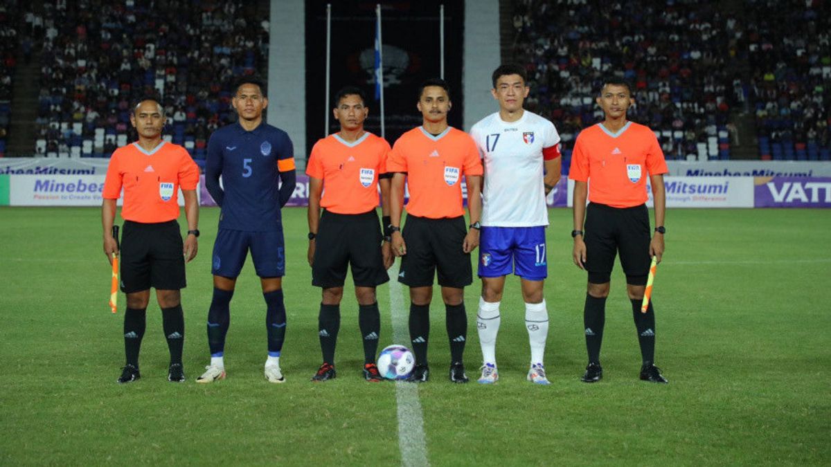 Tiga Wasit Indonesia Pimpin Pertandingan Persahabatan Kamboja vs China Taipei