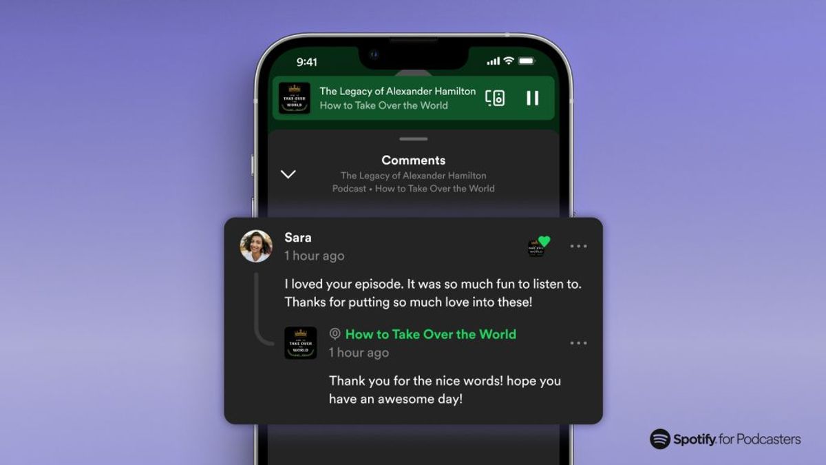 Spotify déclenche une colonne de commentaires sur le podcast