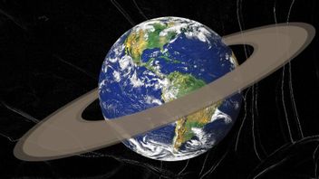 地球は惑星土星のように見え、軌道の周りに宇宙ジャンクのリングを持つ