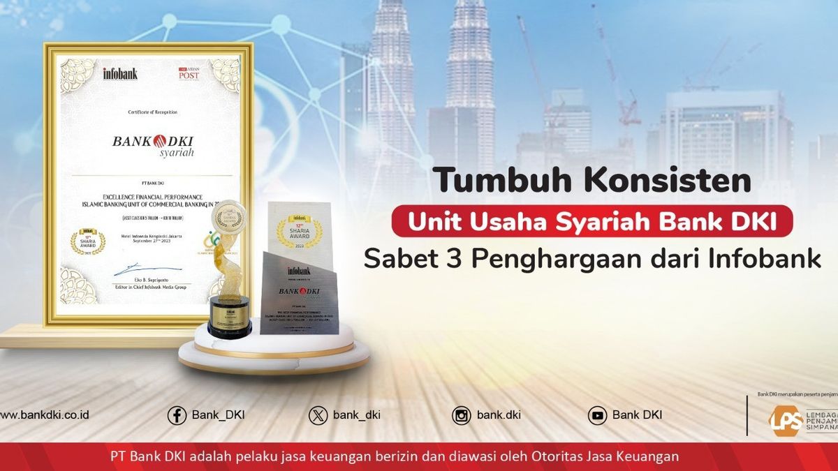 Tumbuh Konsisten, Unit Usaha Syariah Bank DKI Sabet 3 Penghargaan
