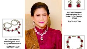 Iriana Jokowi Tampil Anggun Serba Merah, Perhiasannya Ditaksir Rp2,8 Miliar