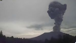 イブ・ムンタカン火山灰山 高さ3キロメートル