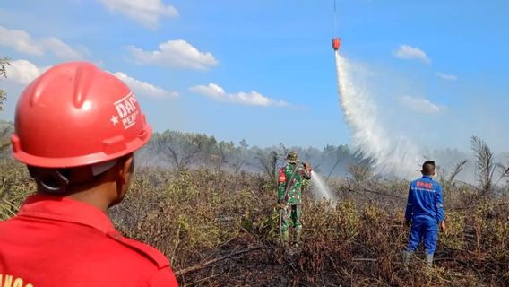 水上爆撃ヘリコプターが南スマトラ島と東ジャワ州で火を消す