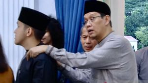 Menteri dan Pejabat Halalbihalal dengan Prabowo di Istana