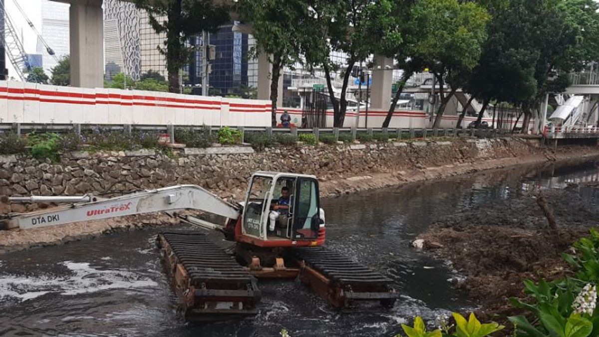 ジャカルタは雨季の洪水に備える:泥検査と浚渫川と貯水池