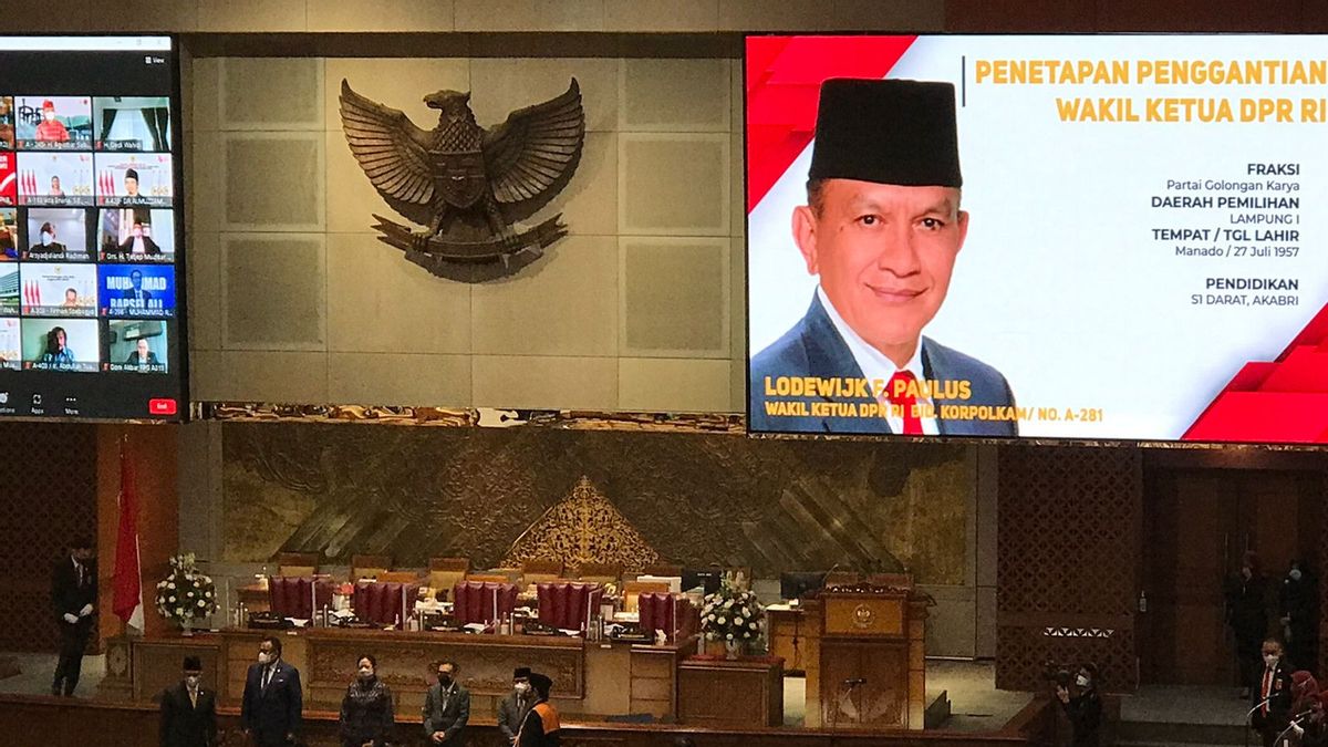 Lodewijk F. Paulus Officially Inaugurated As Deputy Speaker Of The House of Representatives To Replace Azis Syamsuddin