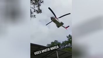 Wow, L’hélicoptère De Jokowi A Fait Tomber Des Branches D’arbres Sur Les Gens Et Les Enfants, La Police A Dit Ceci