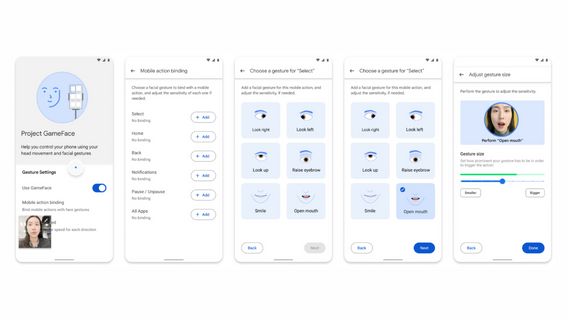GoogleはAndroidで顔を使用するカーソルコントロールツールを立ち上げる