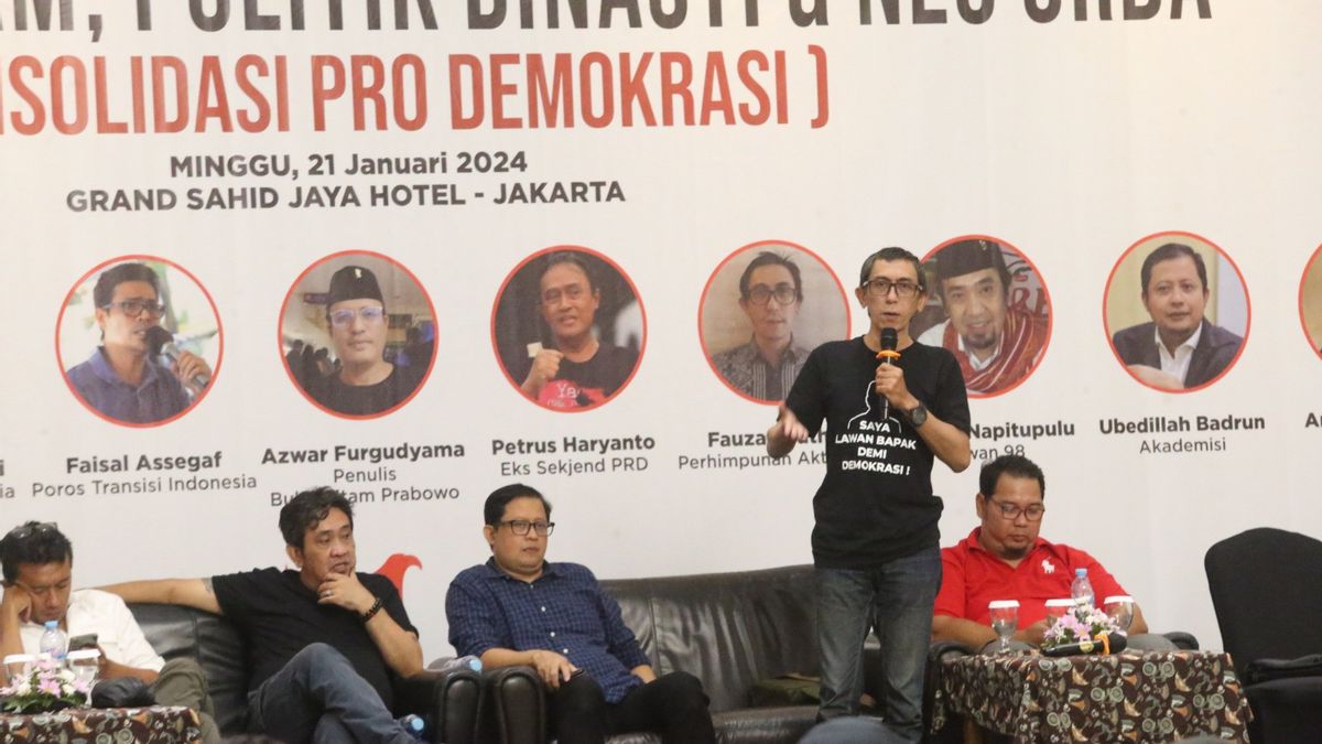 برابوو ليكون رئيسا ، نشطاء رابطة 98: إندونيسيا ستعود إلى عصر أوربا