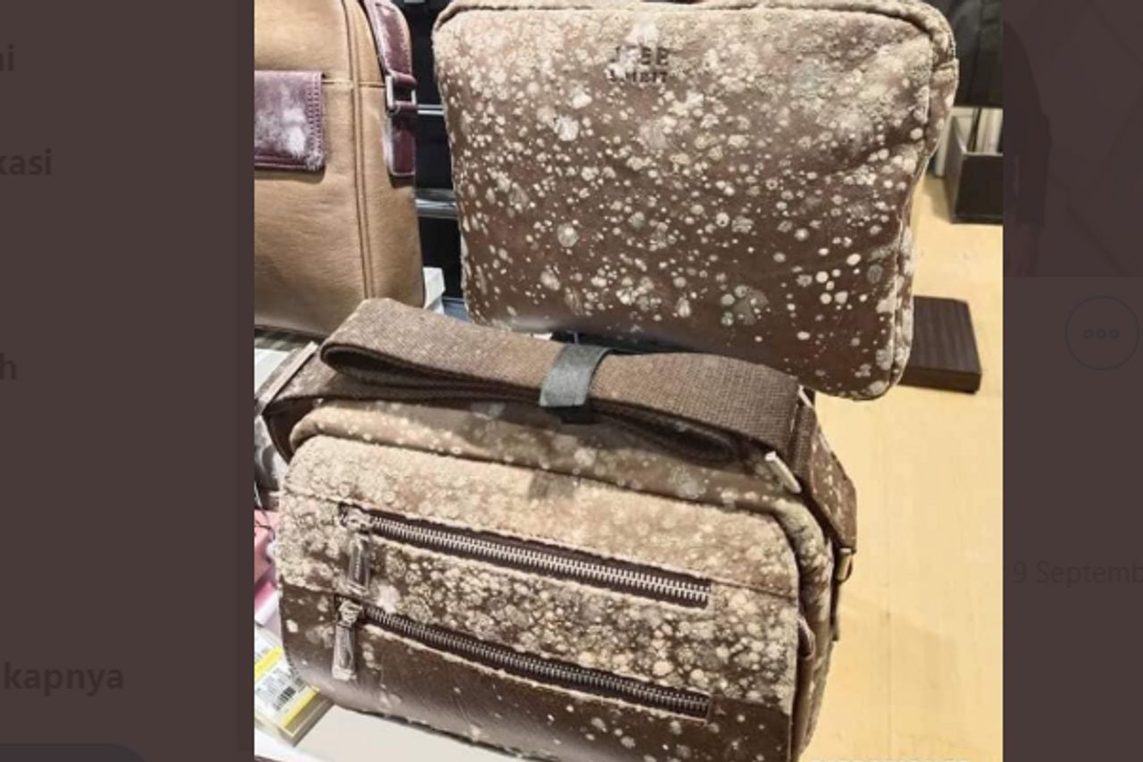 COVID-19のため、カビの店でバッグや靴