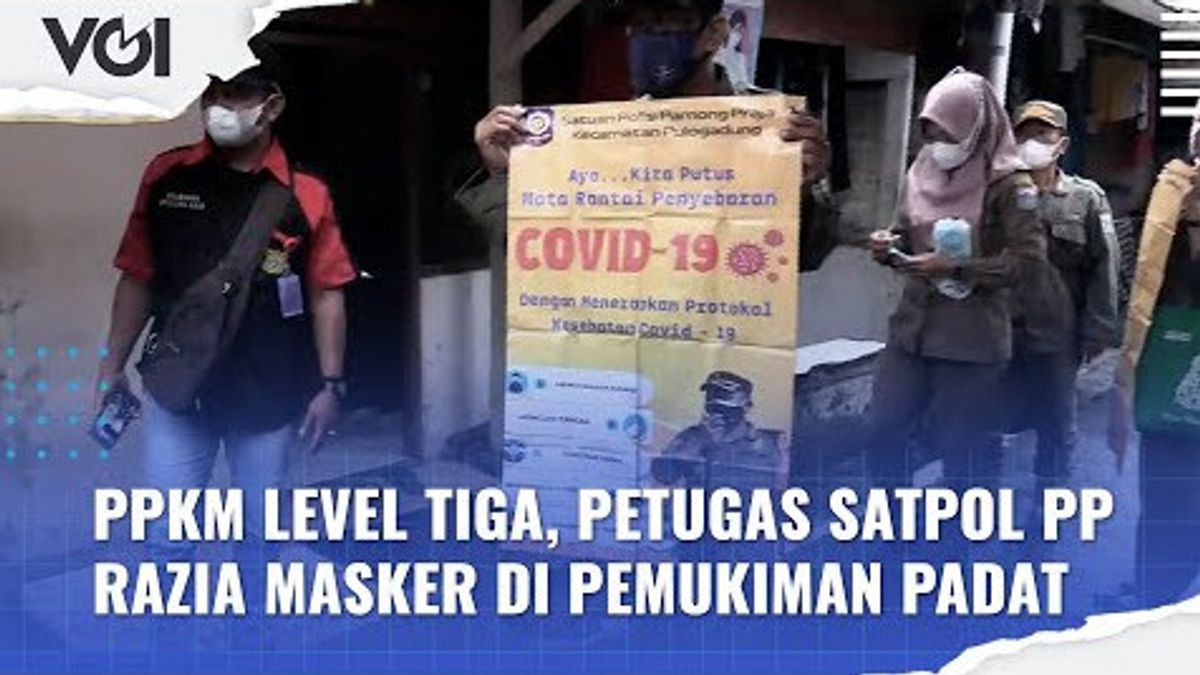 ビデオ:PPKMレベル3、サトポールPP役員は、住民の集落でマスクを襲撃