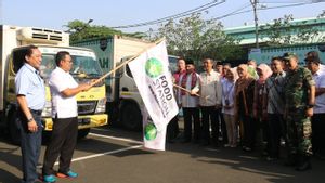 Jelang Ramadan, PJ Gubernur DKI Jakarta dan Kepala Bapanas Lepas 12 Mobil Pasar Murah