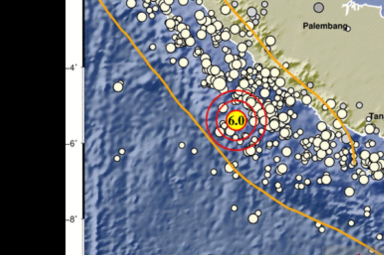 明古鲁地震 M 5.9 发生在恩加诺段的巨型推力带