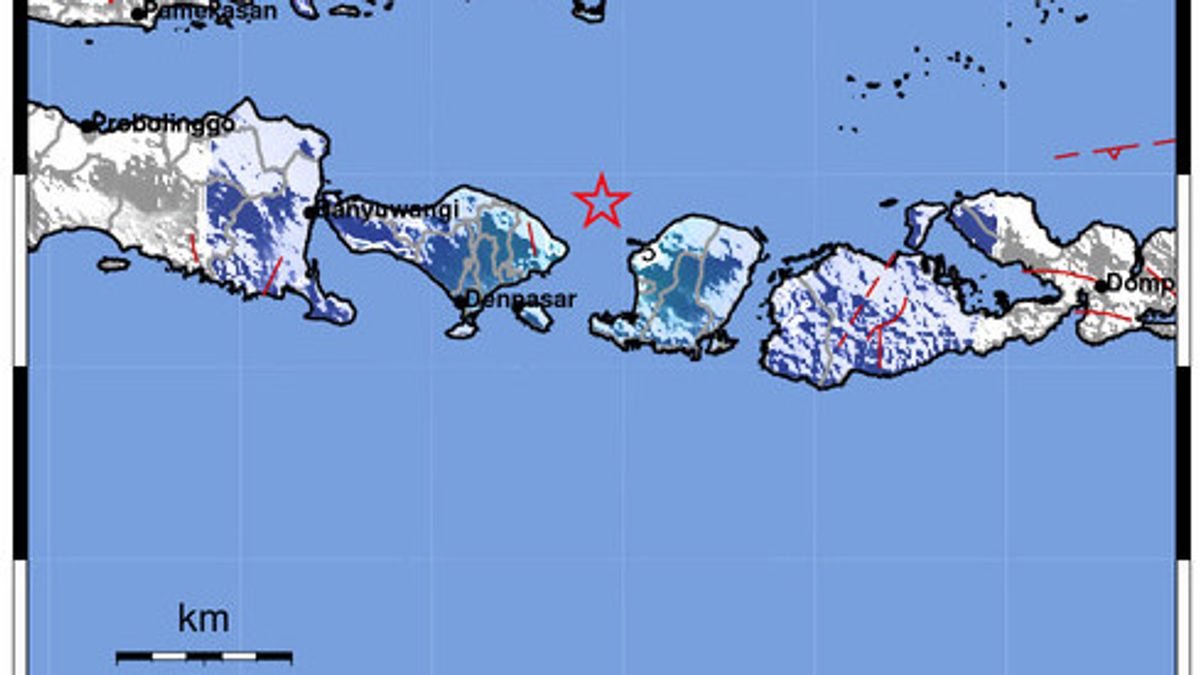デンパサールとバドゥンはロンボク島のマグニチュード4.9の地震による揺れを感じる