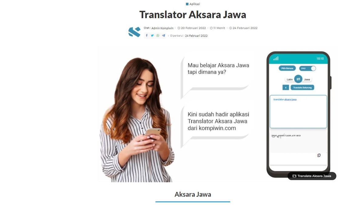 Cara Translate Aksara Jawa